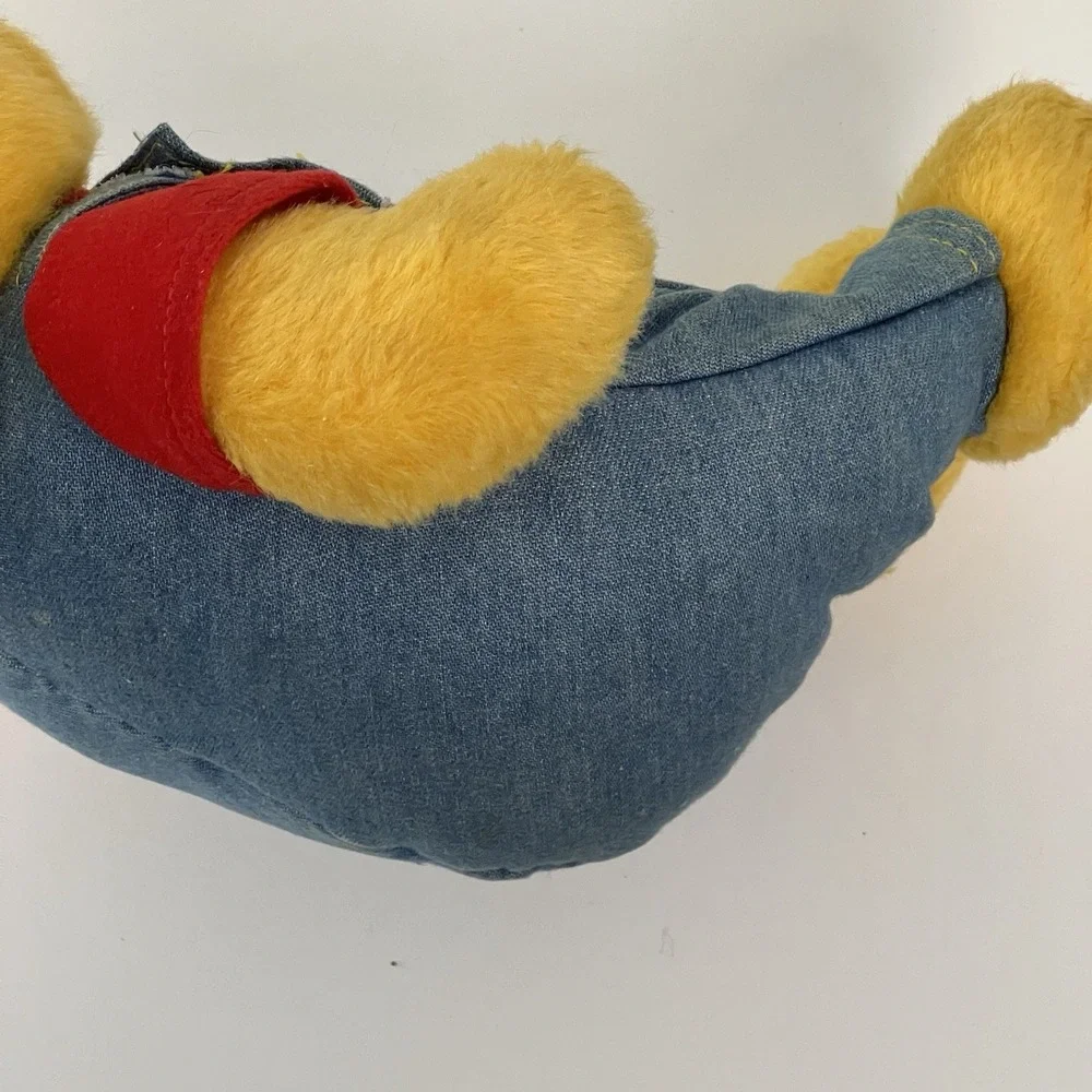 Disney Winnie The Pooh Plush‎ Denim Overalls Red Shirt Stuffed Animal Toy 13